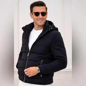 NWT Collars and Co  Men’s Davis  Puffer Jacket With Hoodie  Size 2XL  Color Navy